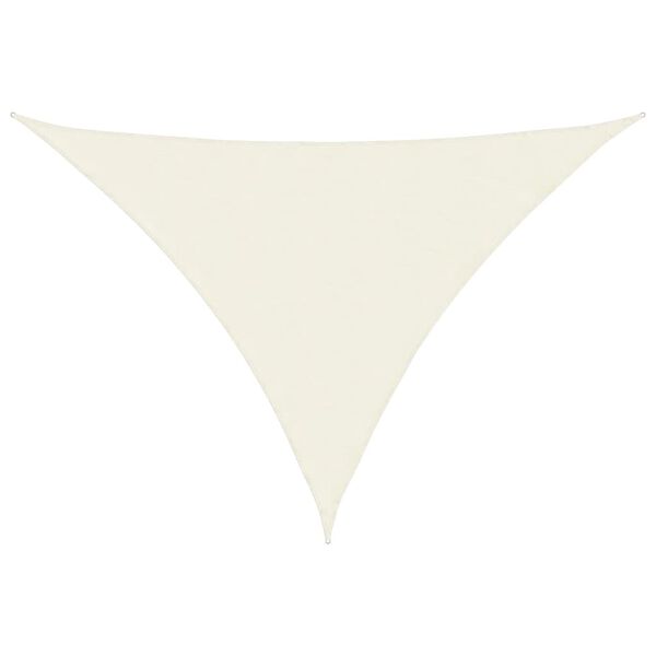 vidaXL Sólskyggni Sólsegl Oxforddúkur Þríhyrnt 3x4x4 m Rjómahvítt