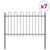 vidaXL Gar&eth;hefti 7 pcs Gr&aacute;r 11,9 x 1,2 m Duftlita&eth;ur st&aacute;l