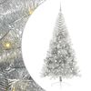vidaXL Gervi fyrirfram l&yacute;stum j&oacute;latr&eacute; me&eth; 300 LED Silfur 210 cm PET