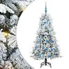 vidaXL Gervi hengdu j&oacute;latr&eacute; me&eth; 150 LED Hv&iacute;tt 150 cm PE og PVC