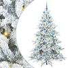 vidaXL Gervi hengdu j&oacute;latr&eacute; me&eth; 300 LED Hv&iacute;tt 180 cm PVC og St&aacute;l