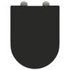 vidaXL Fljótlegur losun klósettseta Svartur 46.2 x 36 x 4.3 cm