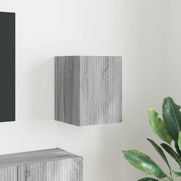 vidaXL Sj&oacute;nvarpsveggsk&aacute;pur Gr&aacute;r Sonoma 30 x 31 x 40 cm Samsettur vi&eth;ur