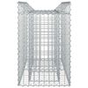vidaXL Gabion h&aelig;kka&eth; r&uacute;m Silfur 100 x 50 x 80 cm Galvaniserad st&aacute;l