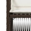 vidaXL Gar&eth;st&oacute;lar me&eth; Sessum 4 stk. Br&uacute;nir P&oacute;l&yacute;rattan