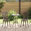 vidaXL Garð Bistro Set 3 pcs bronze Ál