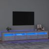vidaXL Sj&oacute;nvarpssk&aacute;pur me&eth; LED-lj&oacute;sum Steypugr&aacute;r 240x35x40 cm