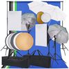 vidaXL Lj&oacute;smyndab&uacute;na&eth;ur Softbox Lj&oacute;s, Hl&iacute;far, Bakgrunnur&Endurkastari