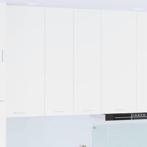 vidaXL Vegghengdur sk&aacute;pur Hv&iacute;tt 60 x 31 x 100 cm Samsettur vi&eth;ur