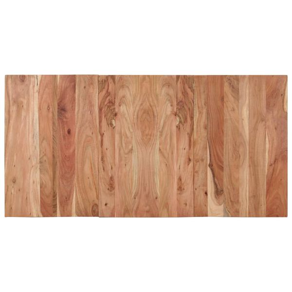 vidaXL Borðstofuborð Svart 140x70x76 cm Gegnheill Akasíuviður