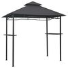 vidaXL Grilltjald 240x150x225 cm Reykgr&aacute;tt St&aacute;l