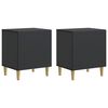 vidaXL Noat&ouml;flu sk&aacute;pur 2 pcs Svartur 43 x 34,5 x 50 cm Samsettur vi&eth;ur