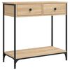 vidaXL Veggbor&eth; Sonoma Eik 75x34,5x75 cm Samsettur Vi&eth;ur