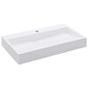 vidaXL Handlaug 80x46x11 cm Steinm&oacute;t/Marmari Hv&iacute;t