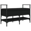 vidaXL Sk&oacute;bekkur Svartur 85,5x42x57,5 cm Samsettur Vi&eth;ur