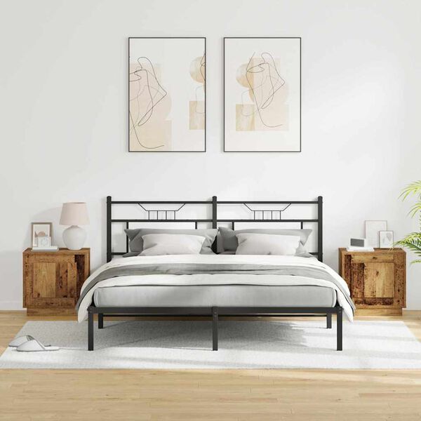 vidaXL Noat&ouml;flu sk&aacute;pur 2 pcs Gamalt timbur 44 x 34,5 x 45 cm