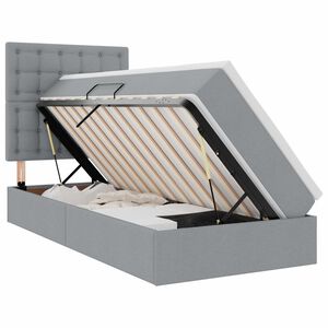 vidaXL R&uacute;m me&eth; geymslur&yacute;mi og LED Lj&oacute;sgr&aacute;r 90 x 190 cm P&oacute;l&yacute;ester