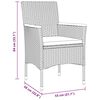 vidaXL Gar&eth;ur bor&eth;sett me&eth; p&uacute;&eth;i 5 pcs Gr&aacute;r p&oacute;l&yacute;rattan