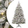 vidaXL Gervi j&oacute;latr&eacute; me&eth; 300 LED Gr&aelig;nn og hv&iacute;tur 270 cm PVC og m&aacute;lmur