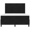 vidaXL LED Box Spring R&uacute;m me&eth; d&yacute;nu Svartur 140 x 200 cm d&uacute;kur