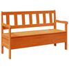 vidaXL &Uacute;tibekkur me&eth; geymslu Br&uacute;nn 119 x 44 x 76 cm Solid furuhikk
