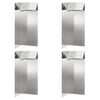 vidaXL Sniglafence 4 pcs Silfur 10 x 10 x 25 cm Ry&eth;fr&iacute;tt St&aacute;l
