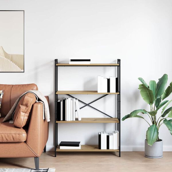 vidaXL Hilla Artisan Eik 80 x 30 x 120 cm Samsettur vi&eth;ur