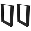 vidaXL s&oacute;fabor&eth;sf&aelig;tur V-laga 2 stk svart 60x(42-43,3) cm st&aacute;l