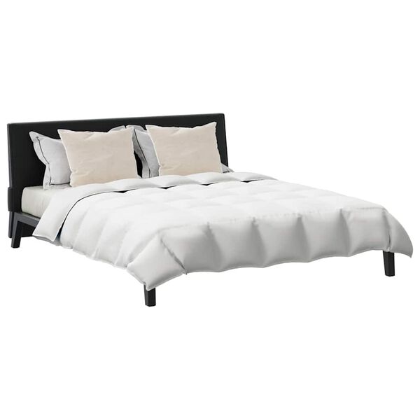 vidaXL Rúmfatasett með kodda 3 pcs Hvítt Dúnfjaðrir