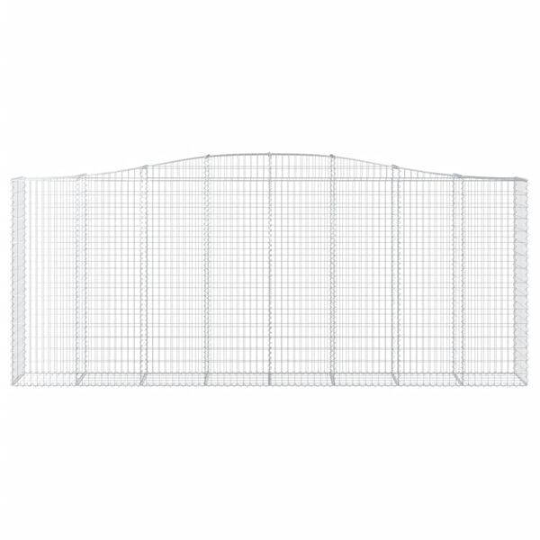 vidaXL Bogadregnir Grj&oacute;tkassar 7 stk. 400x50x160/180 cm Sinkh&uacute;&eth;a&eth; J&aacute;rn