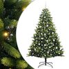vidaXL Gervi li&eth;a&eth;ur j&oacute;latr&eacute; 300 LED lj&oacute;s Gr&aelig;nn 210 cm PVC og PE