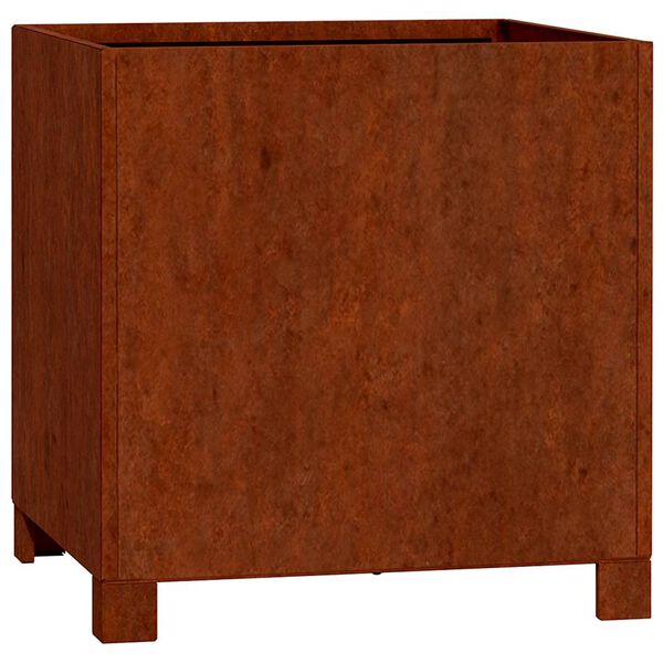 vidaXL Gr&oacute;&eth;ursetningu me&eth; f&oacute;tum Rusty 40x40x40 cm Corten St&aacute;l