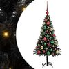 vidaXL J&oacute;latr&eacute; me&eth; 150 LED me&eth; standi Svartur 120 cm PVC