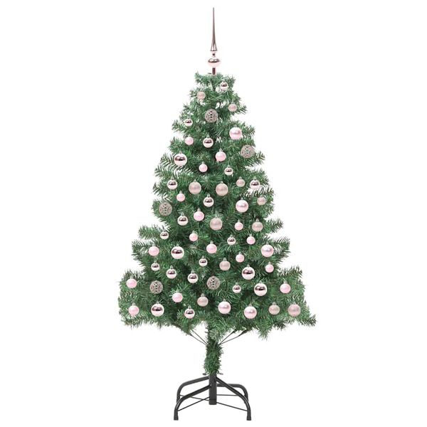 vidaXL J&oacute;latr&eacute; me&eth; 300 LED me&eth; standi Gr&aelig;nn 180 cm PVC