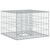 vidaXL Gabion h&aelig;kka&eth; r&uacute;m Silfur