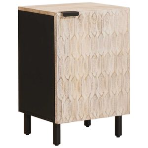 vidaXL Ba&eth;herbergissk&aacute;pur me&eth; hur&eth; Hv&iacute;tt 38 x 33 x 58 cm Hart mang&oacute;tr&eacute;