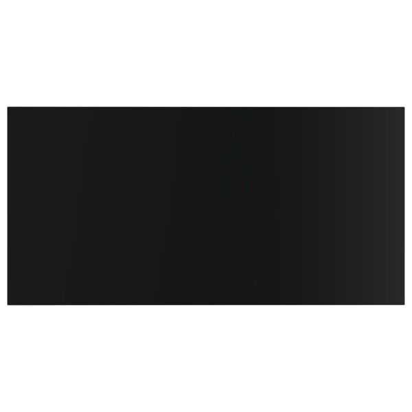 vidaXL Vegghillur 8 stk. H&aacute;glans Svartar 40x20x1,5 cm Sp&oacute;naplata