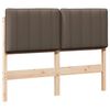 vidaXL B&oacute;lstru&eth; r&uacute;mgafl Br&uacute;nn og Taupe 120 cm Solid furuhikk