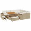vidaXL Gar&eth;s&oacute;fa sett me&eth; p&uacute;&eth;i me&eth; geymslu 12 pcs Beige og krem