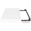vidaXL Vegghengdar Hillur 2 stk. Hv&iacute;tar 50x23x3,8 cm MDF
