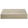 vidaXL Vegghengdar Hillur 4 stk. Eikarlita&eth;ar 23x23,5x3,8 cm MDF