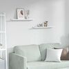 vidaXL Vegghylla 2 pcs Hv&iacute;tt marmara 60 x 9 x 3 cm Samsettur vi&eth;ur