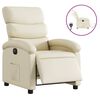 vidaXL Electric Recliner Chair Cream gervi le&eth;ur