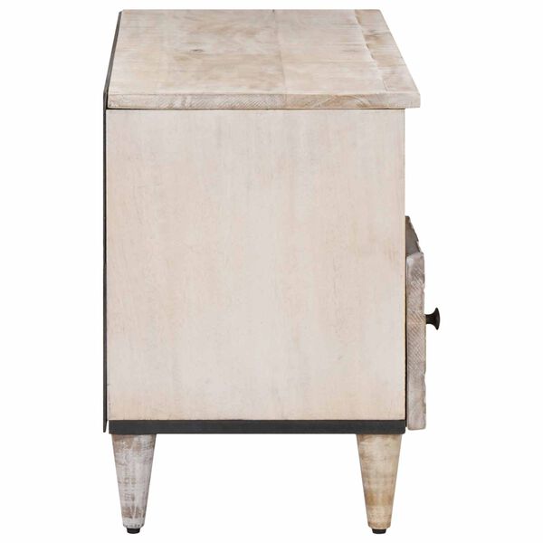 vidaXL Sj&oacute;nvarpssk&aacute;pur Hv&iacute;tt 100 x 33,5 x 46 cm Hart mang&oacute;tr&eacute;