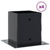 vidaXL St&ouml;&eth;ubotnar Ferkanta&eth;ir 4 stk 101x101 mm Duftlakka&eth; St&aacute;l