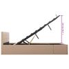 vidaXL Vökvalyft Geymslurúmgrind Cappuccinobrúnt Leðurlíki 160x200 cm