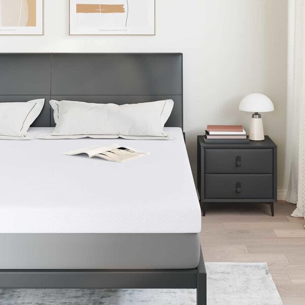 vidaXL D&yacute;nu toppur Hv&iacute;tt 200 x 200 cm Jacquard Efni