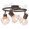 vidaXL Loftlj&oacute;s me&eth; 3 LED Gl&oacute;perum 12W
