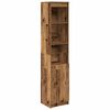 vidaXL h&aacute;r sk&aacute;pur Vi&eth;arlitur 37,5x35x180 cm Samsettur Vi&eth;ur