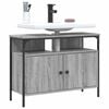 vidaXL Vaskask&aacute;pur Gr&aacute;r Sonoma Eikarlitur 80x33x60cm Samsettur Vi&eth;ur